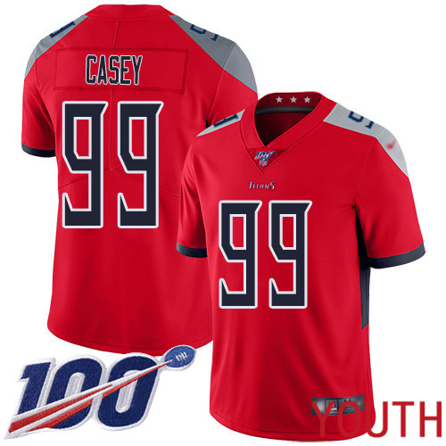 Tennessee Titans Limited Red Youth Jurrell Casey Jersey NFL Football #99 100th Season Inverted Legend